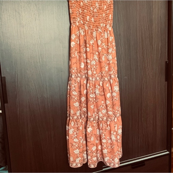 New Max Studio Paisley Flutter Sleeve Maxi Dress, Terracota Rosa Toile, Sz Small - Picture 3 of 15